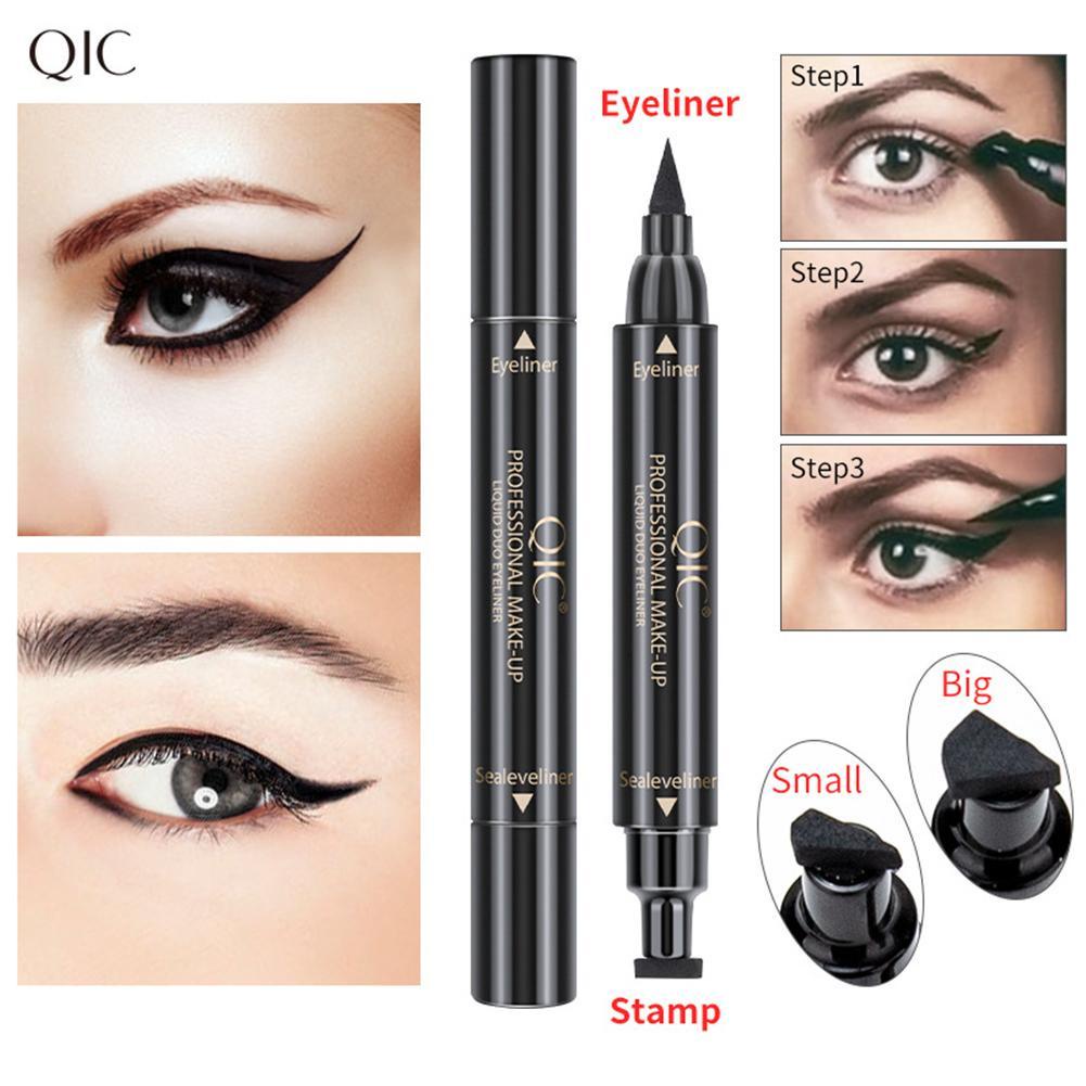 Bút Kẻ Mắt Dạng Lỏng 2 Trong 1 Không Nhòe Chống Thấm Nước Q7V0