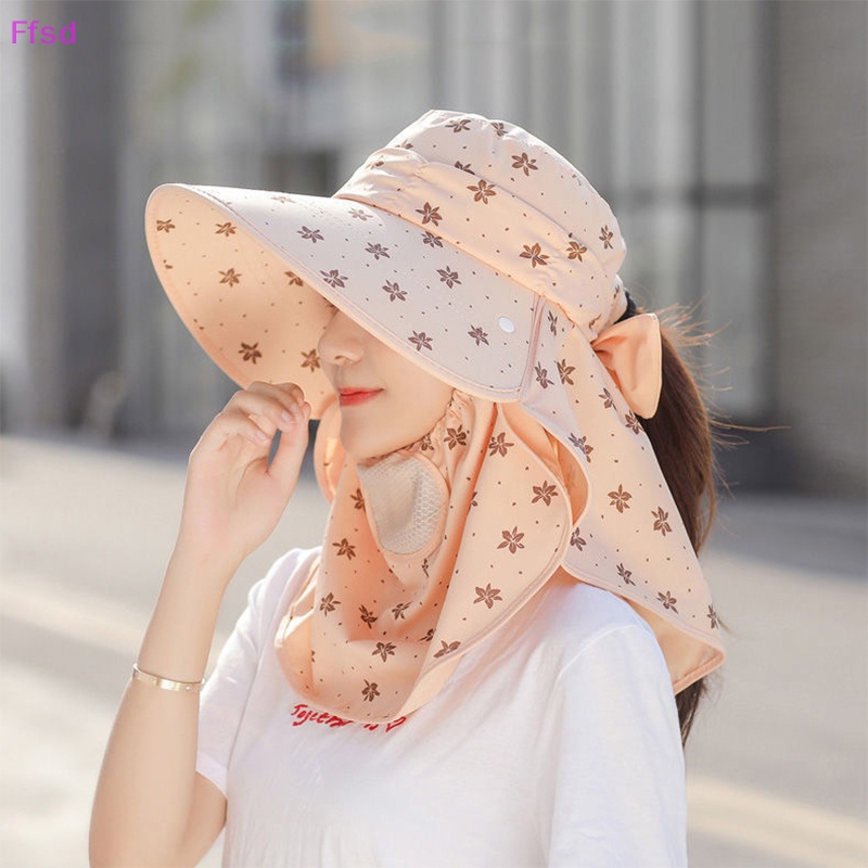 Mũ Chống Nắng Mùa Hè Có Vành Che Mặt Vành Rộng Thoáng Khí Có Thể Tháo Gỡ Bảo Vệ Khuôn Mặt