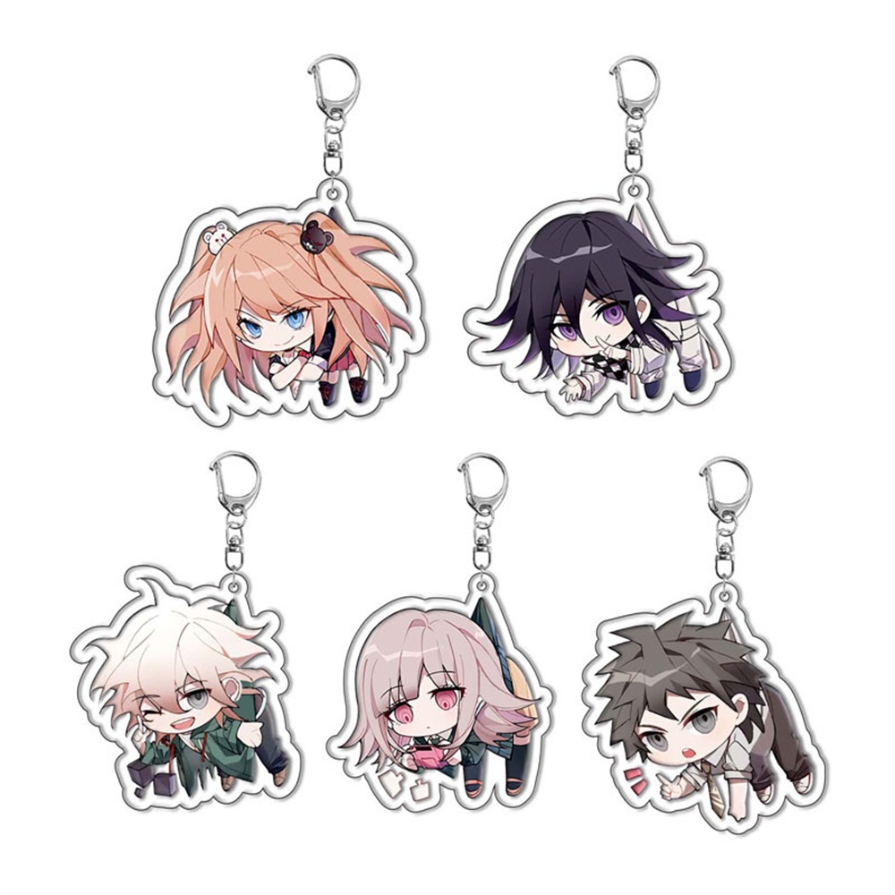 Danganronpa Móc Chìa Khóa Xe Hơi Bằng Acrylic Hai Mặt In Họa Tiết Monokuma Đơn Sắc