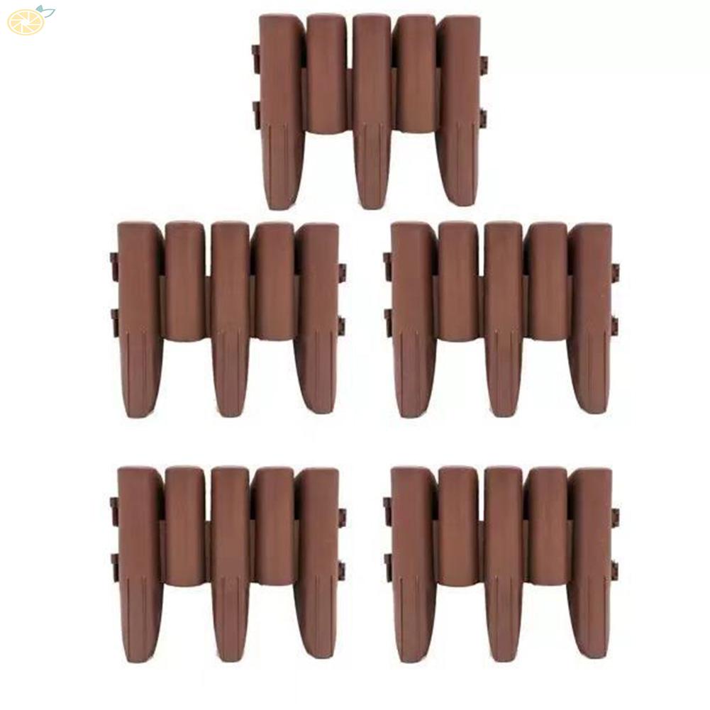 【VARSTR】Lawn Edging Garden Decoration Palisade Plastic Lawn Edging 5PCS Garden Decor
