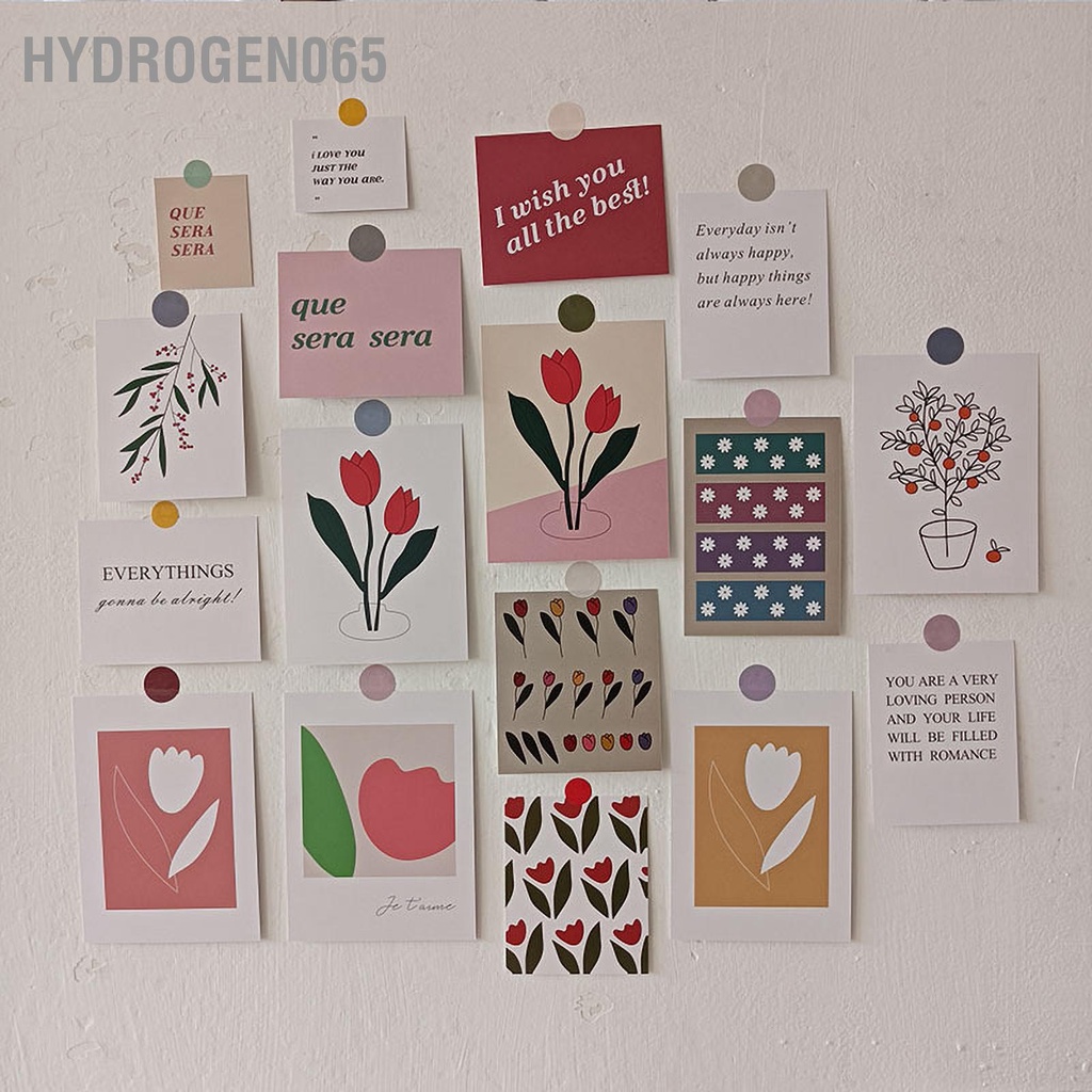Hydrogen065 Treo Tường Hình Thẻ Trang Trí Phòng Áp Phích Chủ Đề Hoa Nhà Cửa