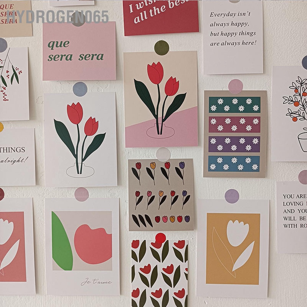 Hydrogen065 Treo Tường Hình Thẻ Trang Trí Phòng Áp Phích Chủ Đề Hoa Nhà Cửa