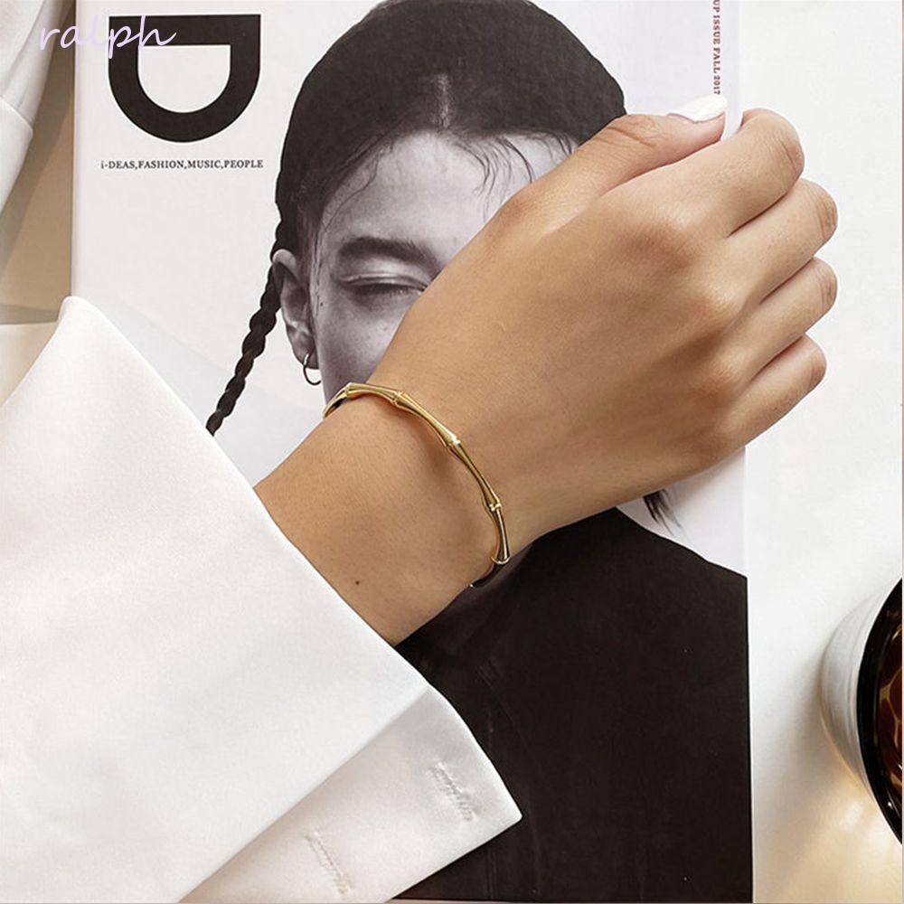 Vòng Tay Hợp Kim Đồng Thắt Nút Tre Đơn Giản Thời Trang Làm Quà Sinh Nhật Cho Bạn Gái