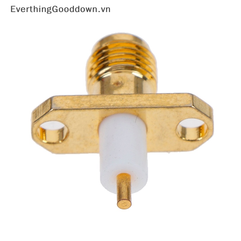 Everthinggooddown SMA Ổ Cắm Cái PTFE w / 2 Lỗ Kết Nối RF