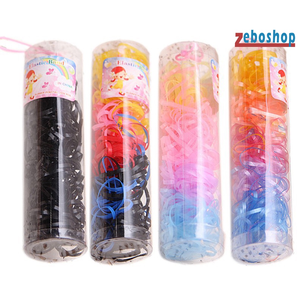 Set 220 Dây Buộc Tóc Cao Su Co Giãn Nhiều Màu Sắc Dùng Một Lần Cho Bé Gái Giá Đỡ
