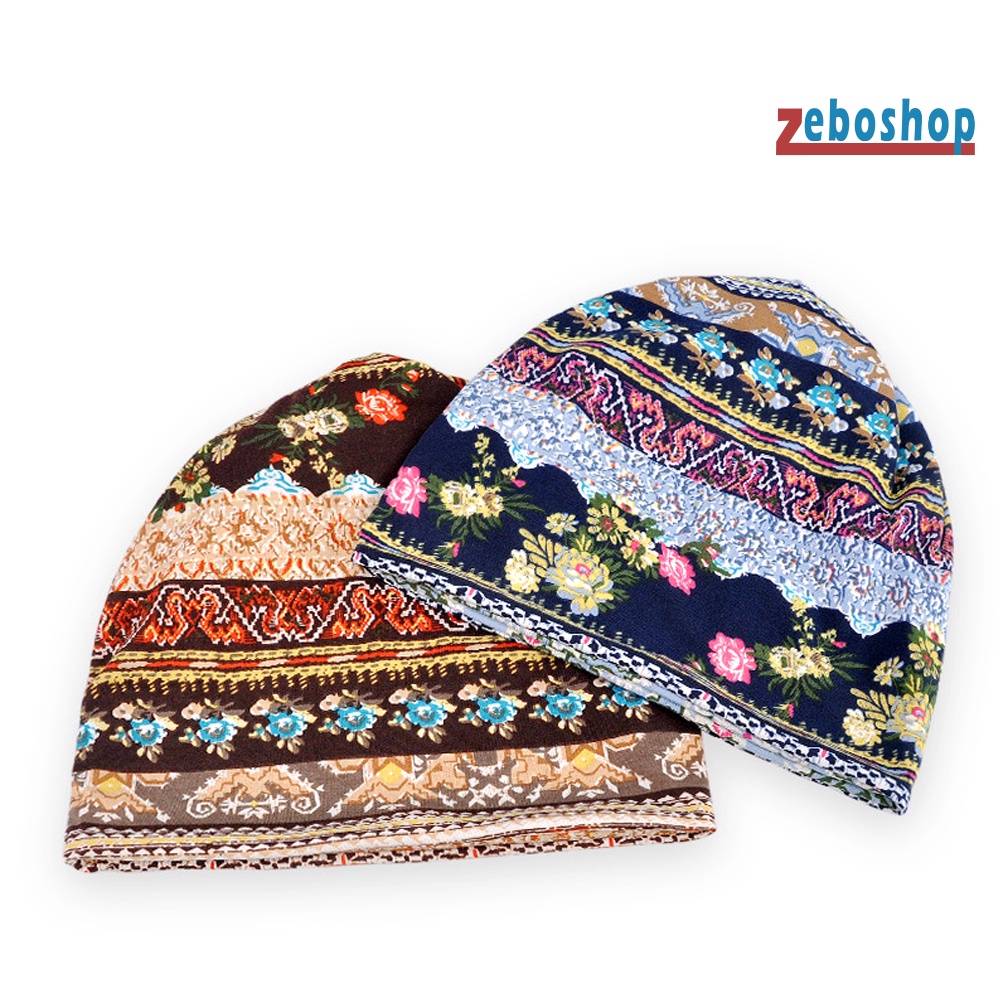 Mũ Trùm Đầu Che Nắng Co Giãn In Họa Tiết Hoa Phong Cách Hồi Giáo Cổ Điển Cho Nữ