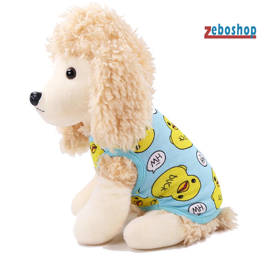 Áo Lưới Thoáng Khí Họa Tiết Vịt Hoạt Hình Dành Cho Thú Cưng