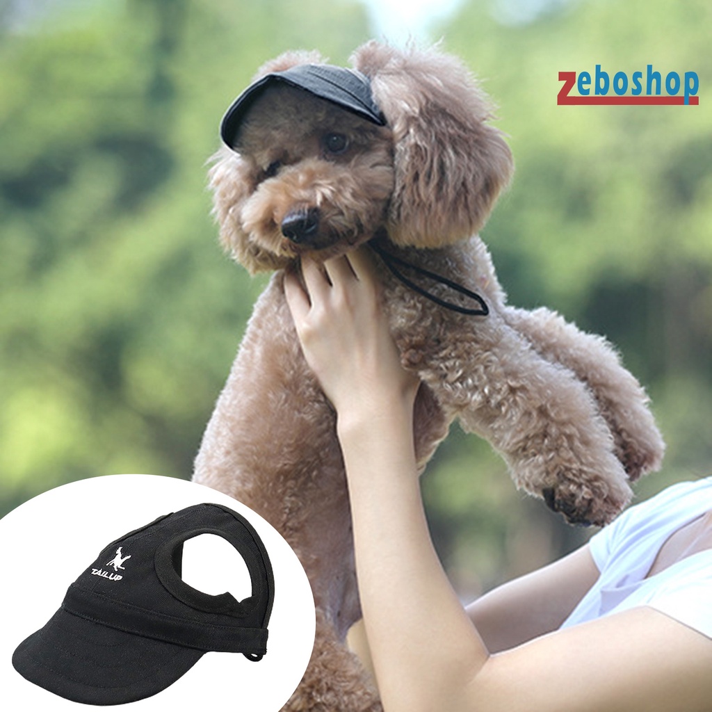 Zeboshop Mũ Bóng Chày Bằng Vải Canvas Siêu Mềm Vành Rộng Chống Mài Mòn Dễ Điều Chỉnh Cho Thú Cưng