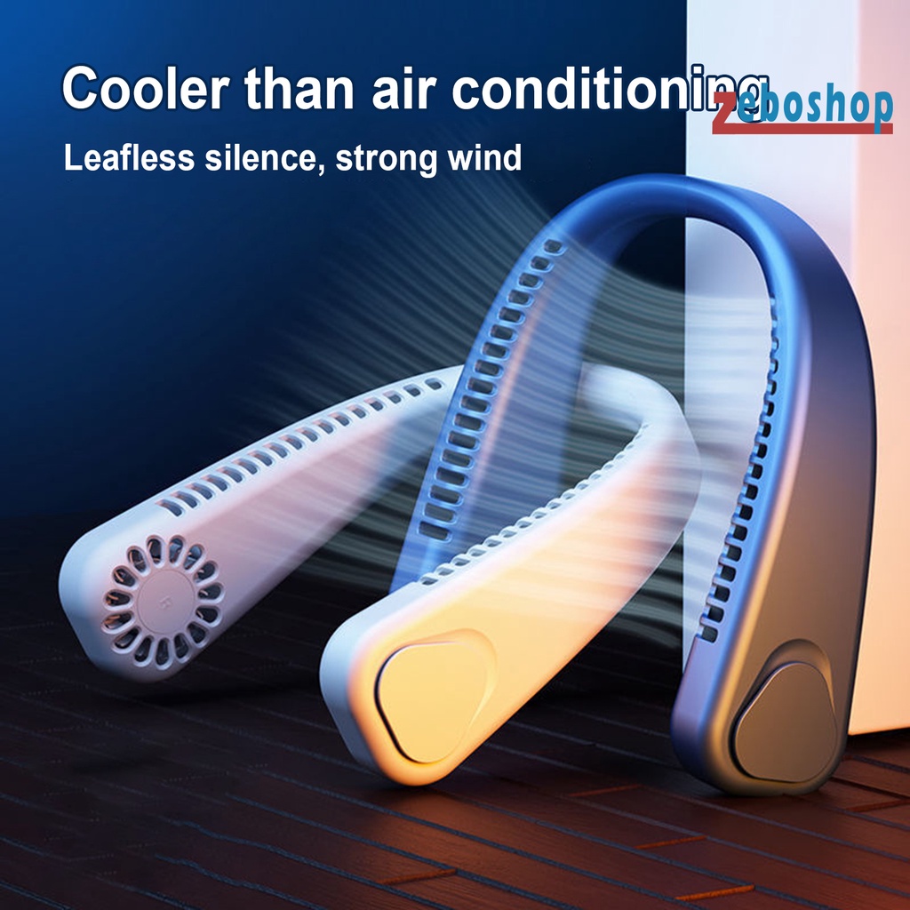 Quạt Đeo Cổ Bằng Silicone Trọng Lượng Nhẹ Tiếng Ồn Thấp Sạc USB