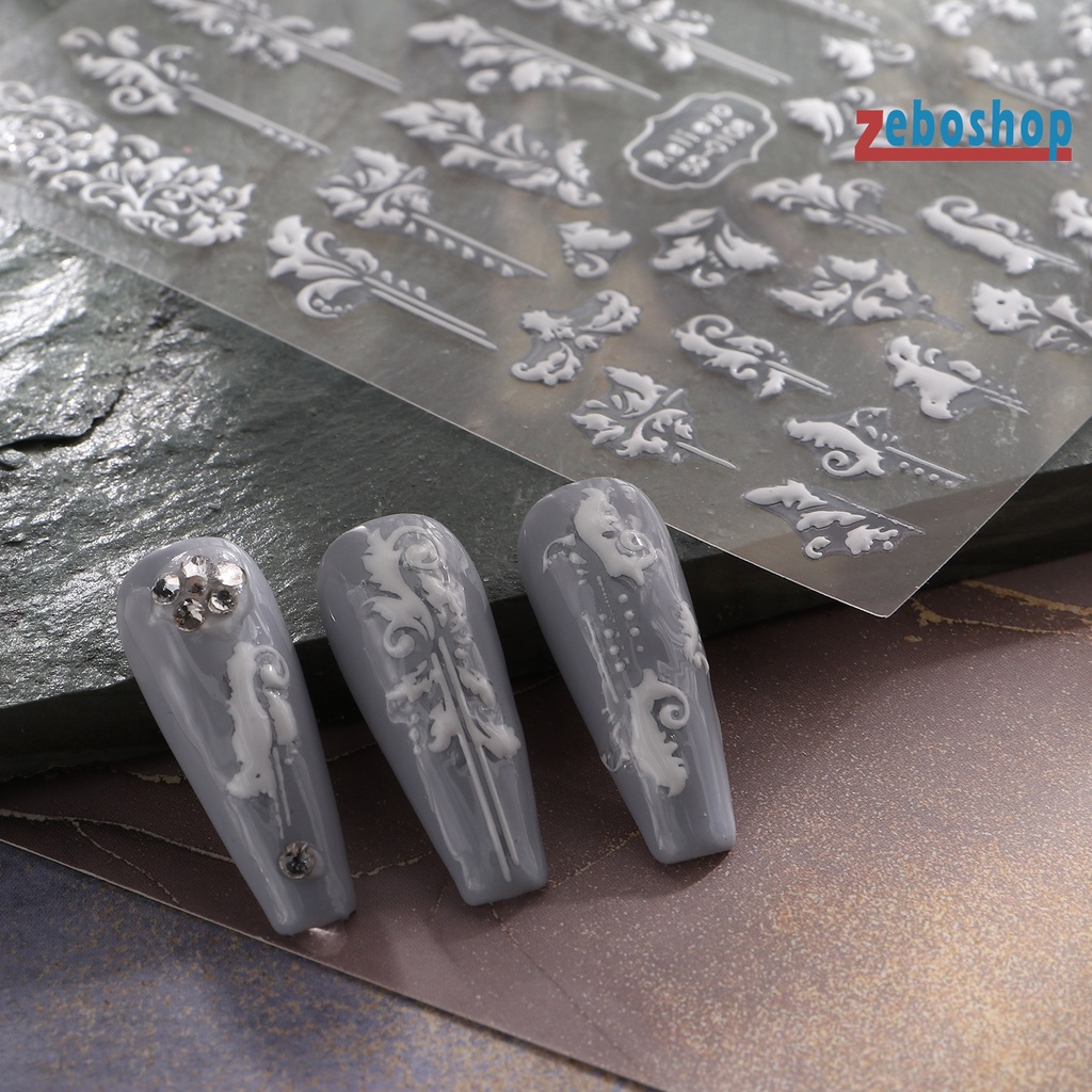 Sticker Dán Móng Tay Nghệ Thuật Tự Dính Tạo Hiệu Ứng 3D Không Phai Phong Cách Nhật Bản