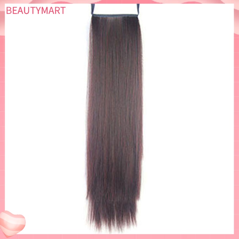 Tóc Giả Đuôi Ngựa Thẳng Dài Bằng Sợi Tổng Hợp Thời Trang Dành Cho Nữ