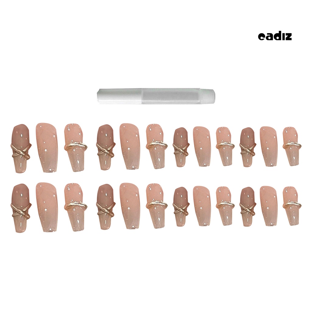 1 Bộ Móng Tay Giả Che Phủ Toàn Diện Hiệu Ứng Visual Effect Kèm Keo Dán Chuyên Dụng Cho Salon