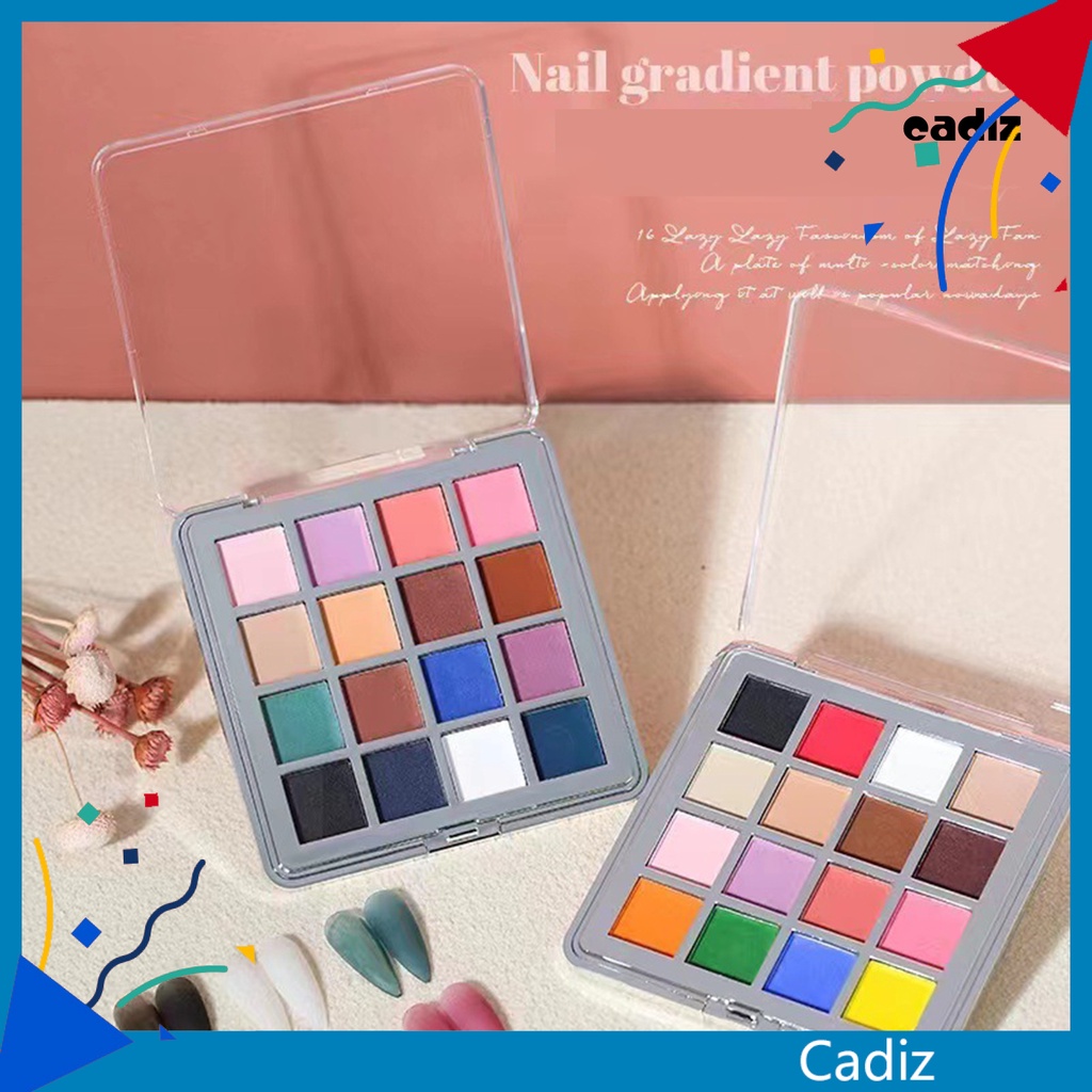 1 Hộp Bột Nhũ Phản Quang Lấp Lánh 16 Màu Dùng Để Trang Trí Móng Nghệ Thuật