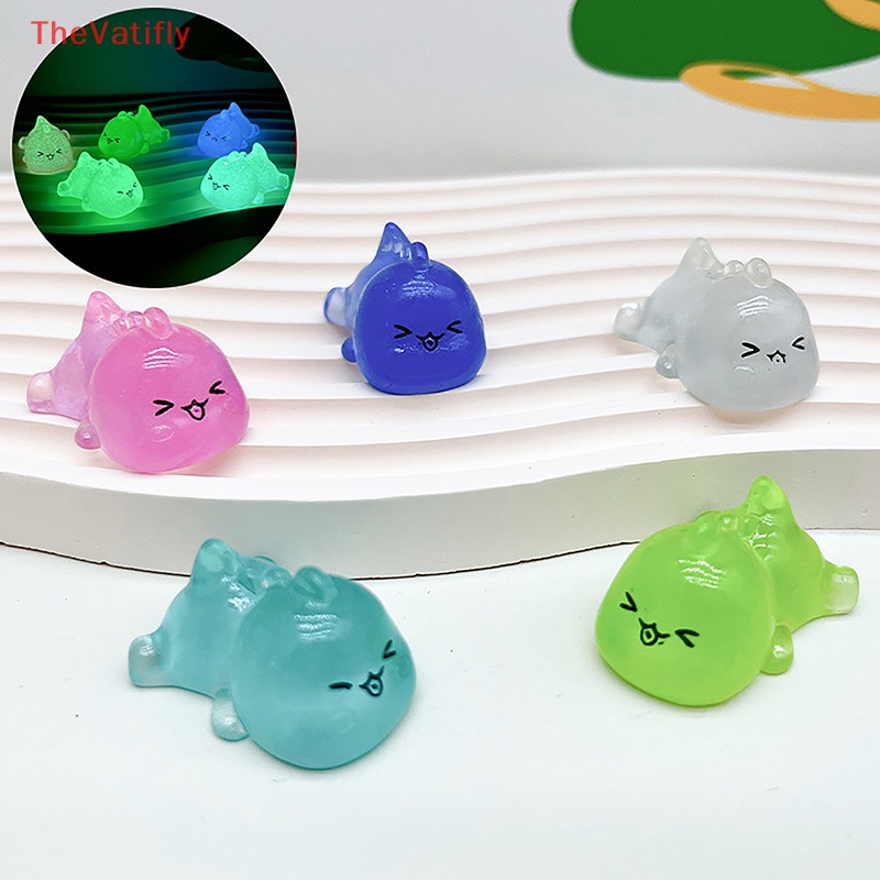 [Thevalifly] Bộ 2 Bông Tai Nhỏ Bằng Nhựa Resin Phát Sáng Kiểu Dáng Ngẫu Nhiên