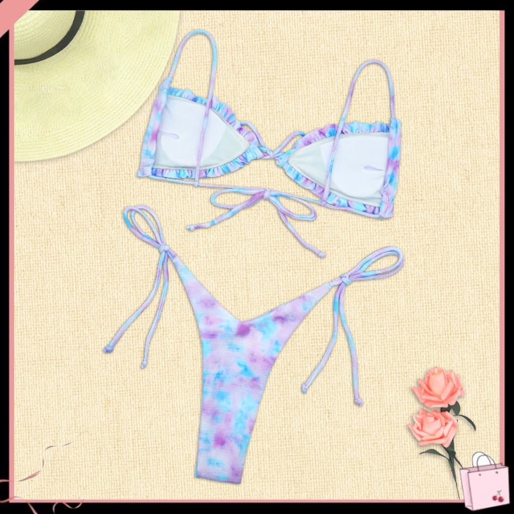 Bộ Bikini 2 Mảnh Có Mút Đệm Họa Tiết Da Báo Quyến Rũ Dành Cho Nữ