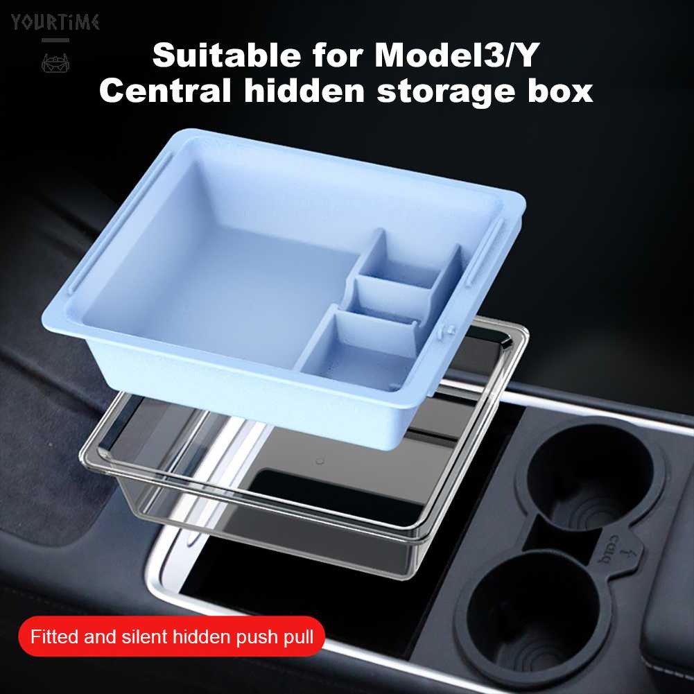 Hộp Đựng Đồ Gắn Tay Vịn Xe Hơi Chống Trượt Tiện Dụng Cho Tesla Model 3 Y