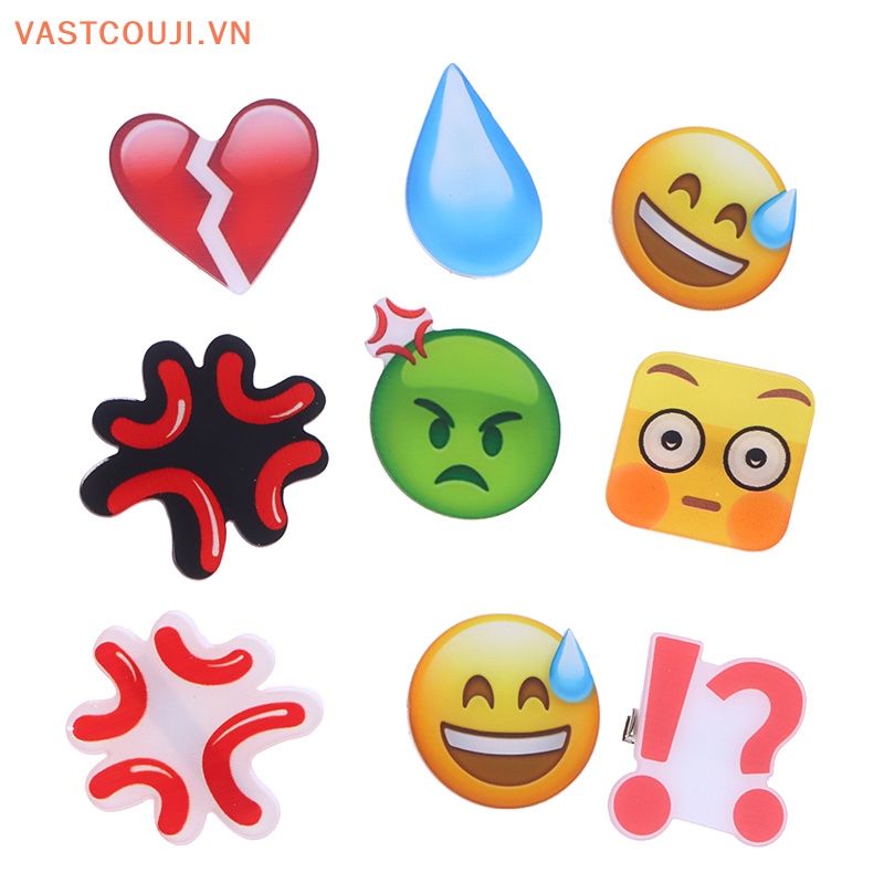 Set 3 Kẹp Tóc Hình Giọt Nước Biểu Tượng Cảm Xúc Dễ Thương