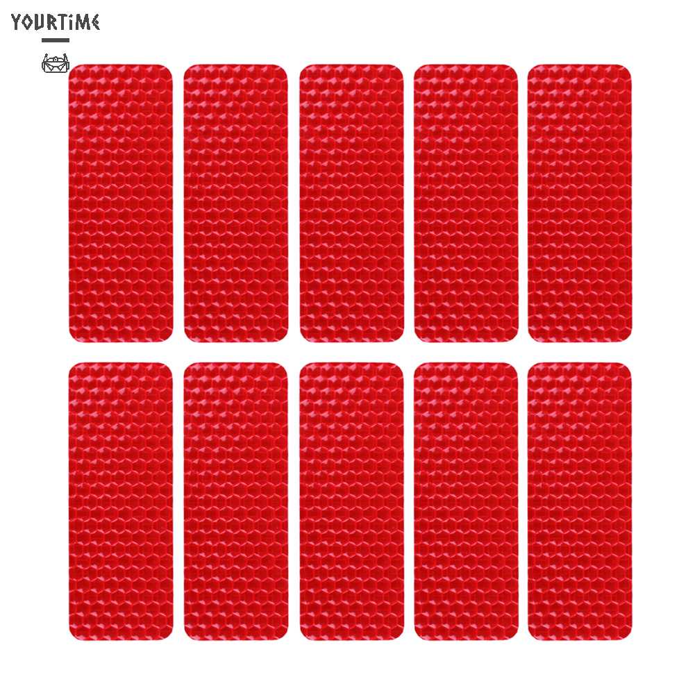 Bộ 10 Miếng Dán Phản Quang Cảnh Báo Bằng PVC Trang Trí Xe Hơi