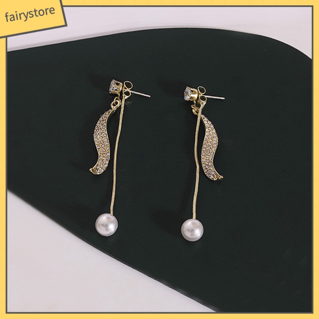 1 Đôi Bông Tai Hình Học Tua Rua Lấp Lánh Phong Cách Hàn Quốc Dành Cho Nữ