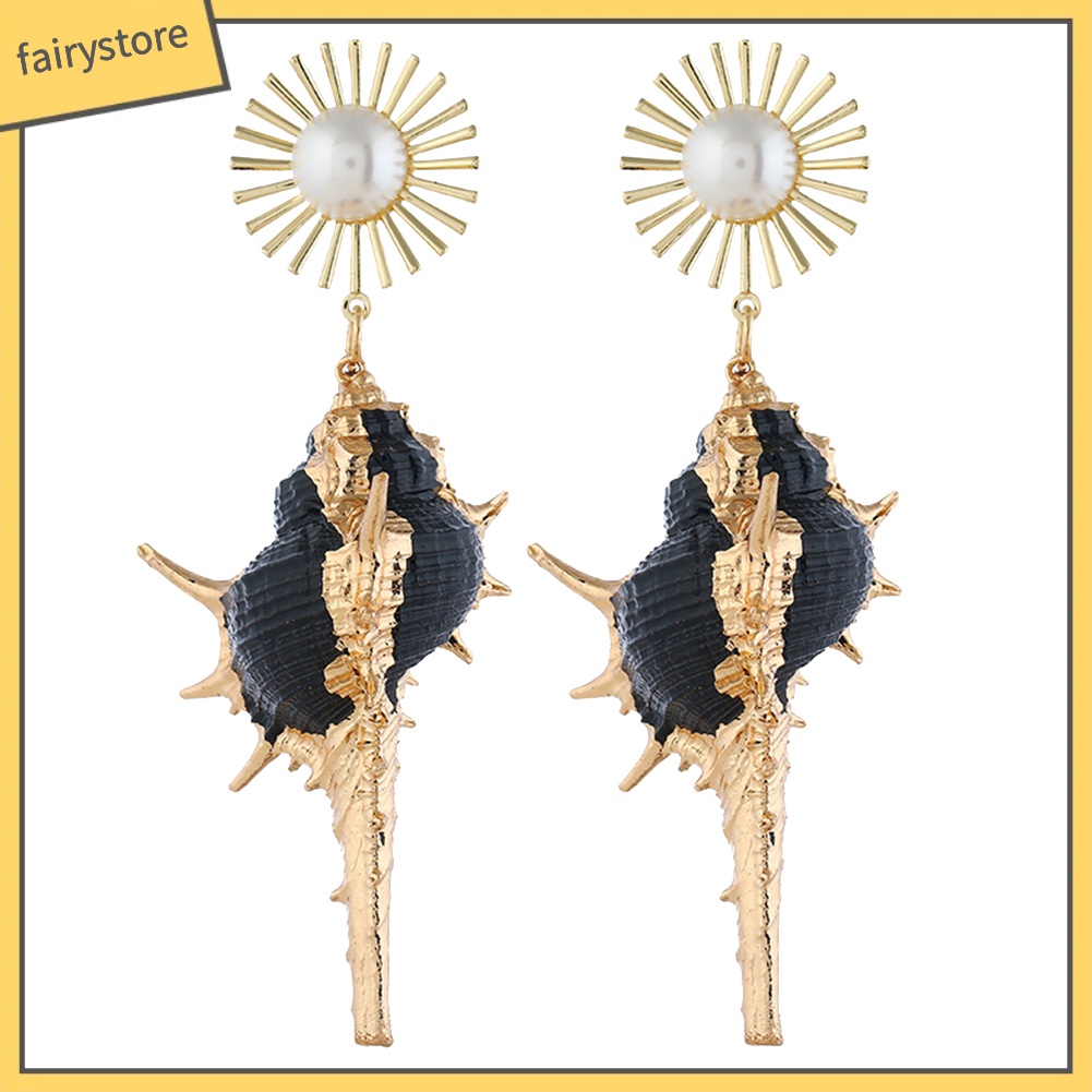 [FRO] Bông Tai Đính Ngọc Trai Giả Phong Cách Bohemian Đi Biển Cho Nữ