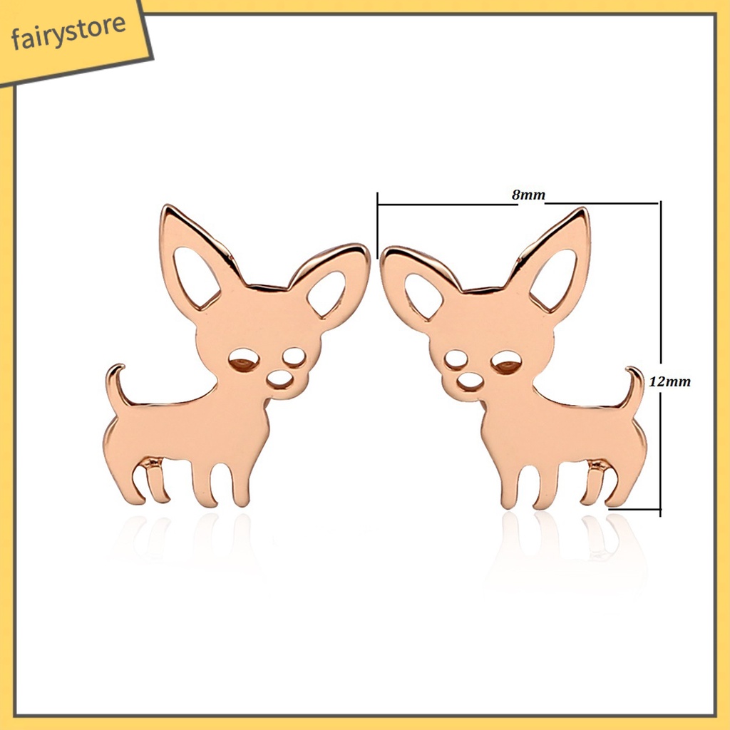 1 Đôi Bông Tai Xỏ Lỗ Bằng Thép Không Gỉ Phong Cách Hàn Quốc Dễ Thương Dành Cho Nữ