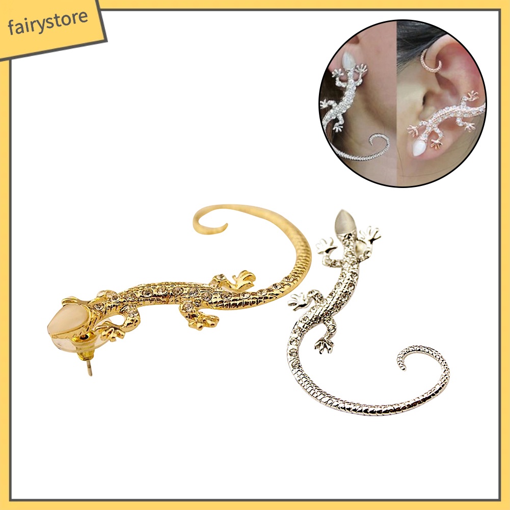 Khuyên Vành Tai Hình Thằn Lằn Đính Đá Thời Trang Cho Nữ
