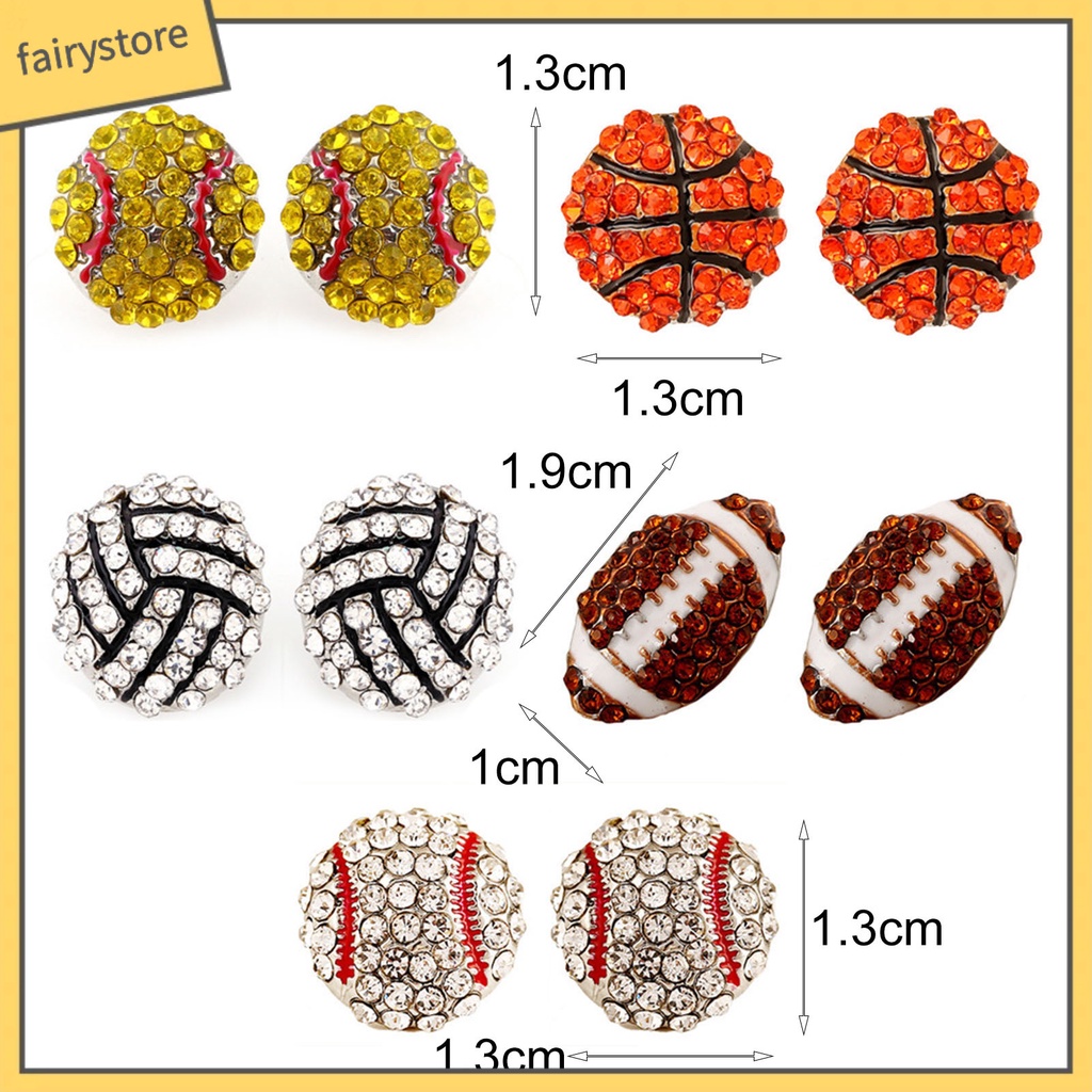 1 Đôi Bông Tai Đính Đá Thời Trang