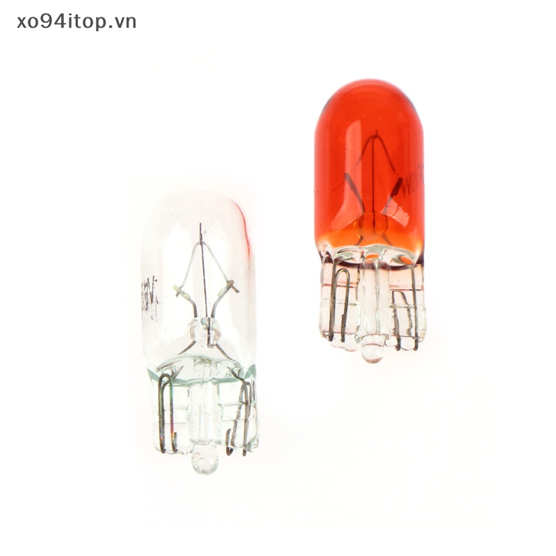 Set 10 Bóng Đèn T10 W5W 12V 5W W2.1x9.5D Ánh Sáng Trắng Dành Cho Ô Tô