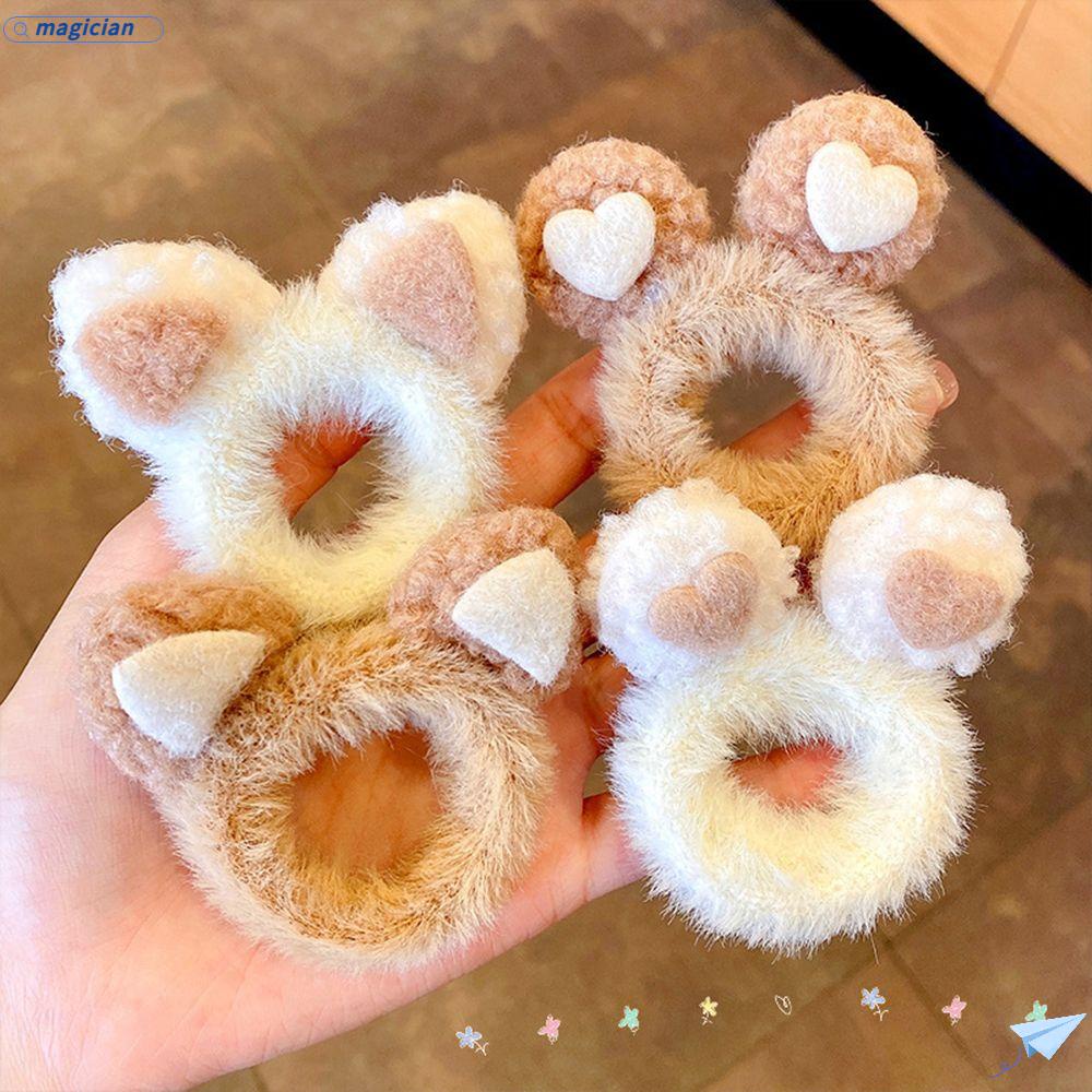 MAG Dây Buộc Tóc Lông Thỏ Mềm Mại Dễ Thương Cho Nữ