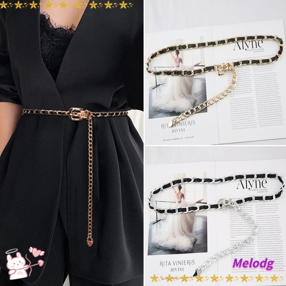 MELODG Thắt Lưng Dây Xích Kim Loại Sang Trọng Dành Cho Nữ