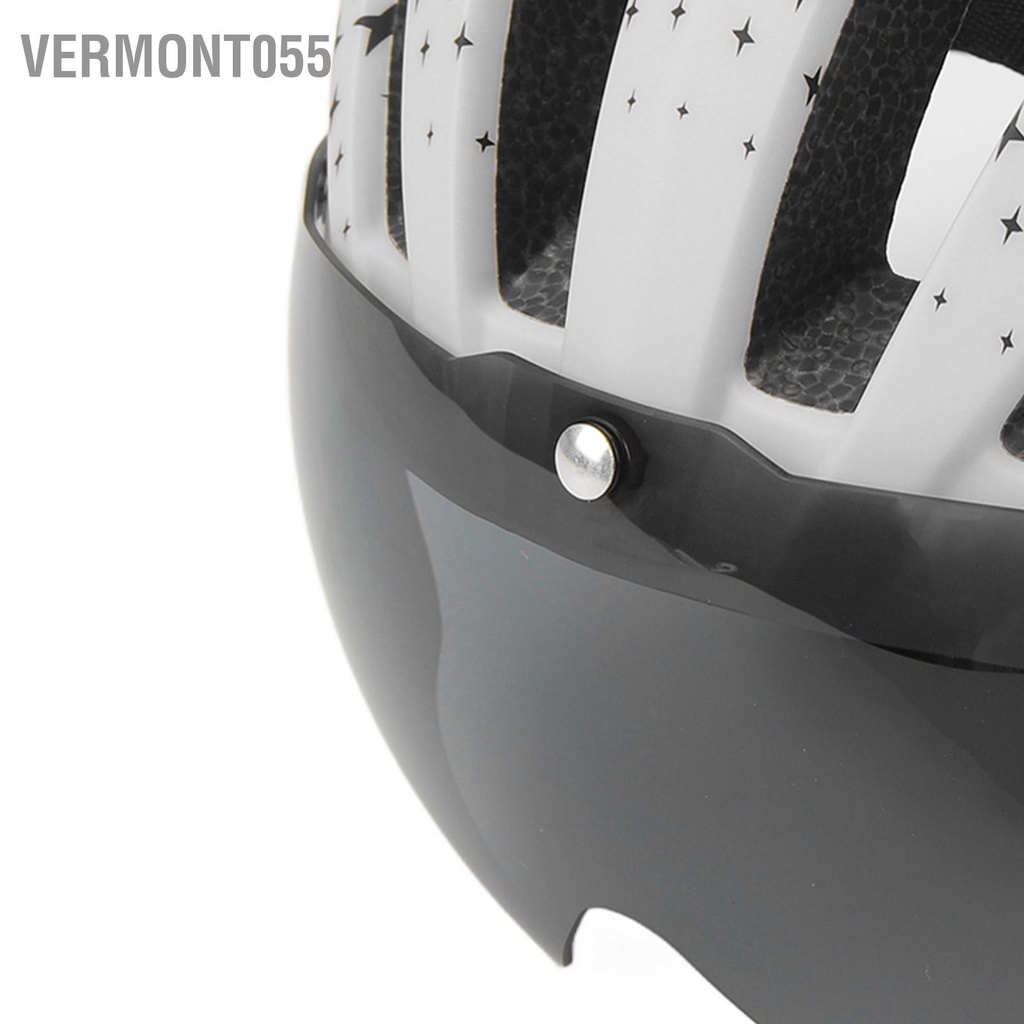Vermont055 Người Lớn Nhẹ Mũ Bảo Hiểm Xe Đạp Có Kính Đuôi Núi Mặt Số Phù Hợp Điều Chỉnh Đề Nghị Với 56‑61Cm