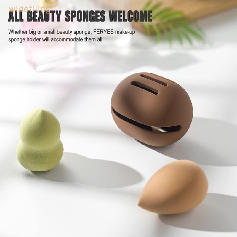 BEAUTY BLENDER Hộp Đựng Mút Trang Điểm Bằng Silicone Thân Thiện Với Môi Trường Nhiều Lỗ Tiện Dụng