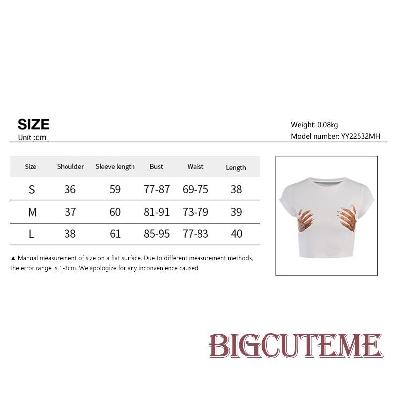 Áo Thun Crop Top Tay Ngắn Cổ Tròn Thời Trang Mùa Hè Cho Nữ