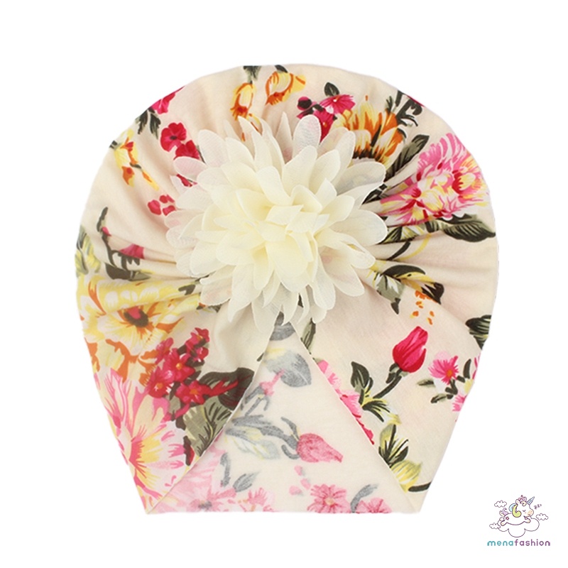 Mũ Trùm Đầu Họa Tiết Hoa Xinh Xắn Cho Bé