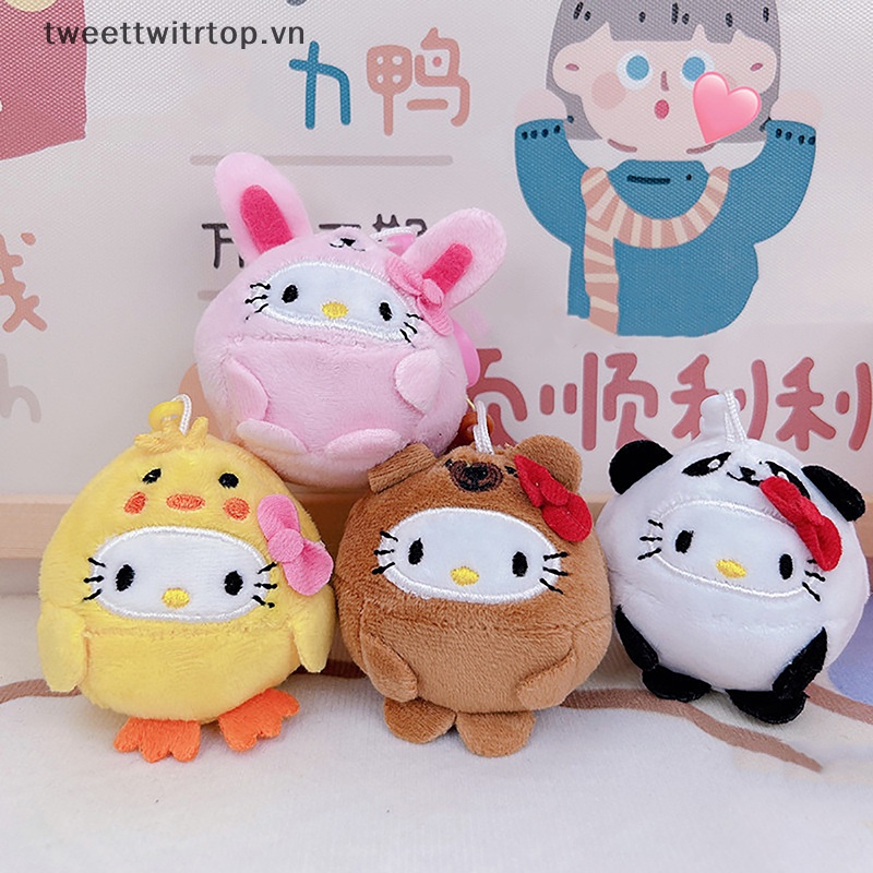 Móc Khóa Hình Mèo Hello Kitty Nhồi Bông Xinh Xắn