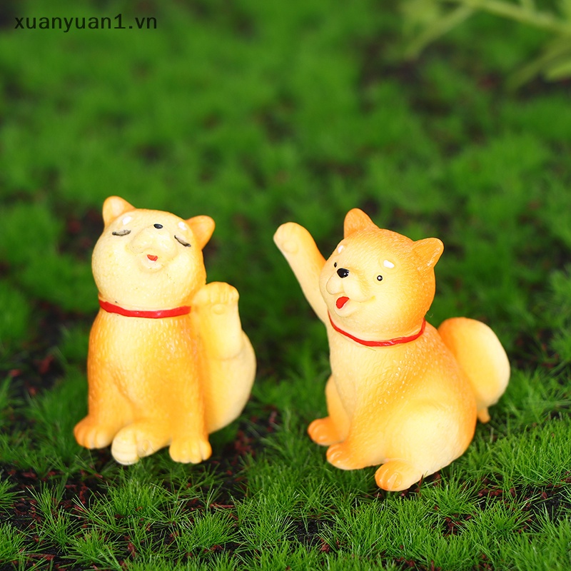 1 Mô Hình Chú Chó Shiba Inu Màu Vàng Đáng Yêu Dùng Trang Trí
