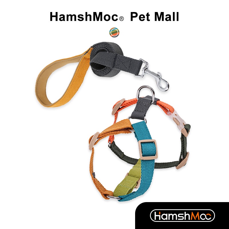 HamshMoc Bộ Dây Dắt Và Dắt Thú Cưng Đi Dạo Mềm Mại Thoải Mái Bền Bỉ Có Khóa Tháo Gỡ Nhanh Cỡ Nhỏ / Vừa / Nhỏ