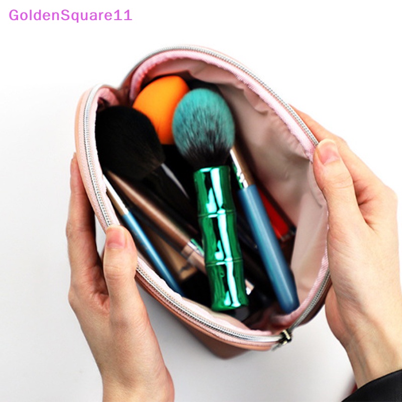 Túi Đựng Mỹ Phẩm Du Lịch Bằng Da PU Màu Vàng Kim