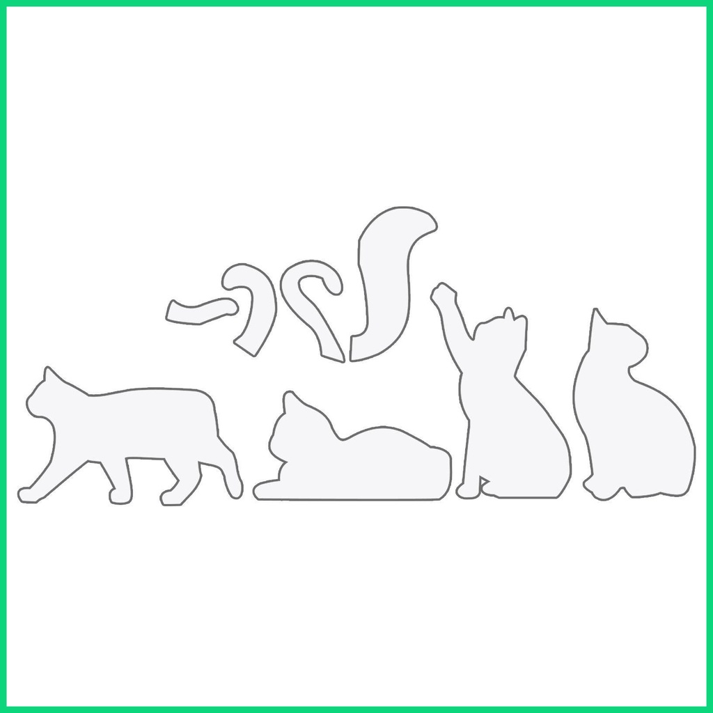 Khuôn Cắt Giấy Kim Loại Hình Mèo Dễ Thương