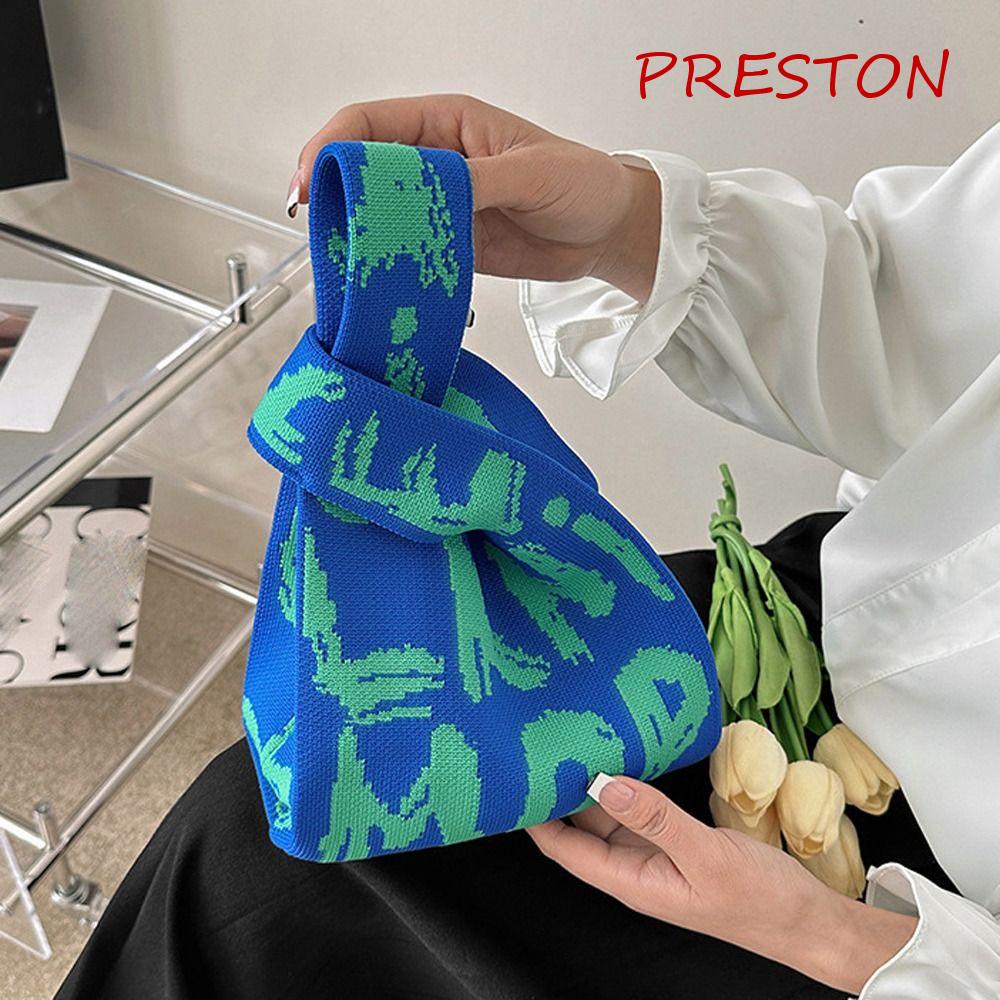 Preston Túi Tote Đựng Điện Thoại / Chìa Khóa / Mỹ Phẩm Cầm Tay In Chữ Nhỏ Gọn Ngọt Ngào Cho Nữ Sinh