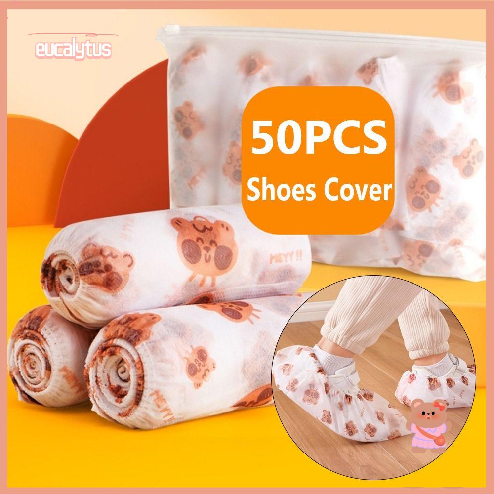 Bộ 50 Vỏ Bọc Giày Bốt Chống Trượt Họa Tiết Hoạt Hình Dễ Thương