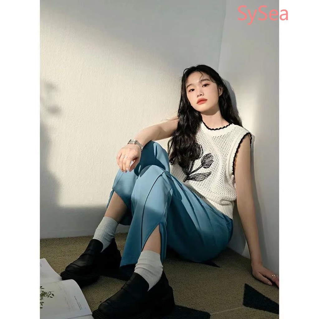 Áo Dệt Kim Hai Dây Họa Tiết Hoa Phong Cách Retro Mùa Hè Cho Nữ