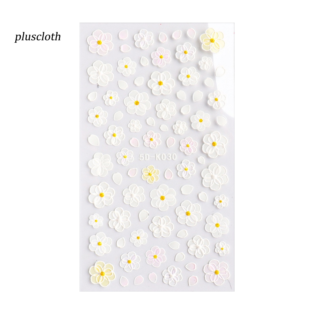 Miếng Dán Trang Trí Móng Tay Họa Tiết Ren Hoa 5D Xinh Xắn