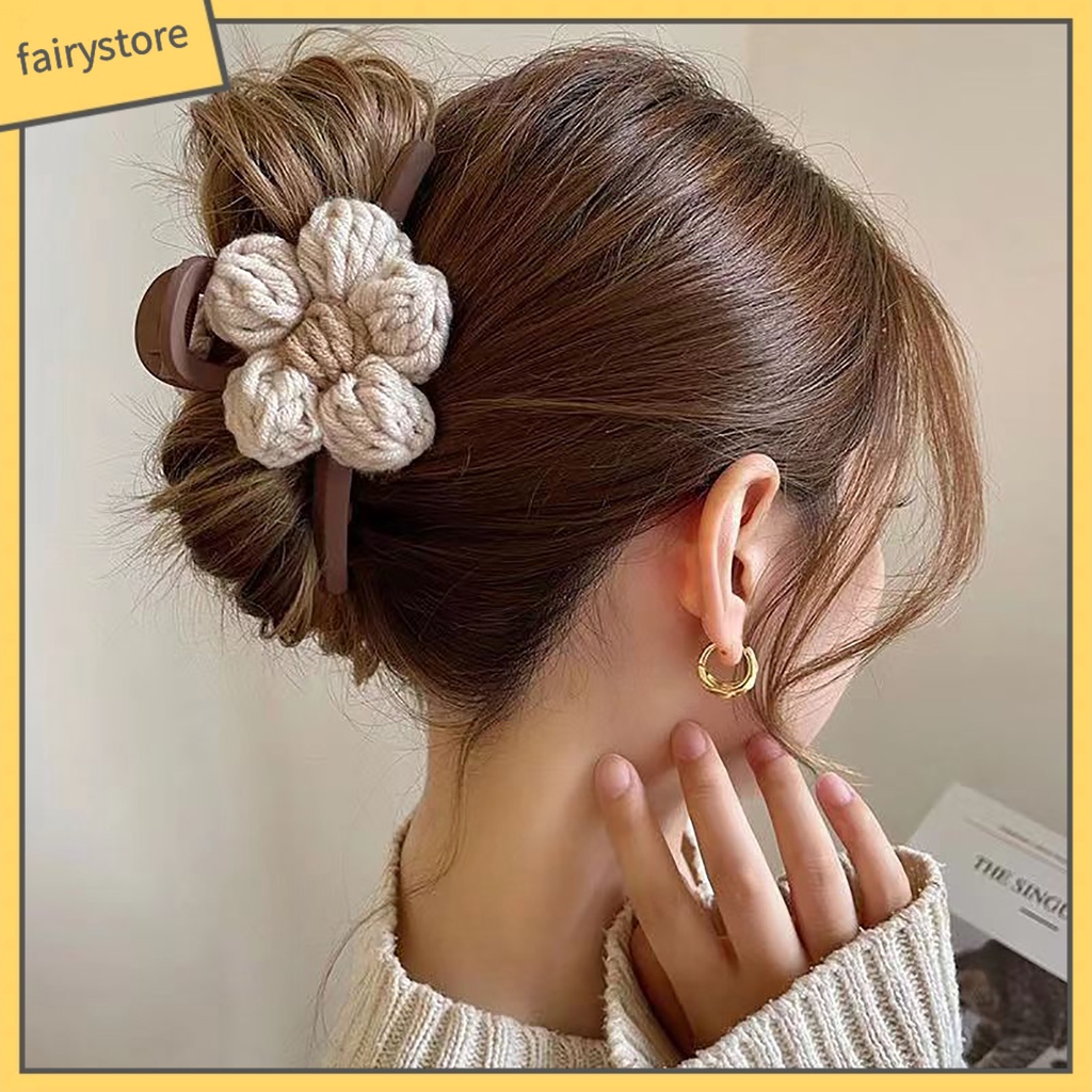 Kẹp Tóc Càng Cua Cố Định Tóc Đuôi Ngựa Mạnh Chống Trượt Màu Sắc Tương Phản