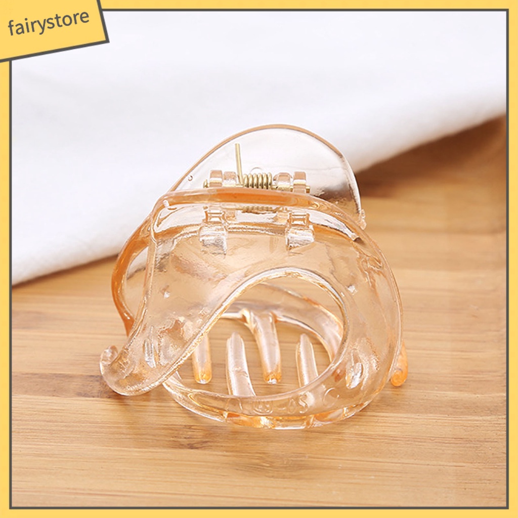 Kẹp Tóc Càng Cua Lớn Bằng Nhựa Trong Suốt Co Giãn Chống Trượt