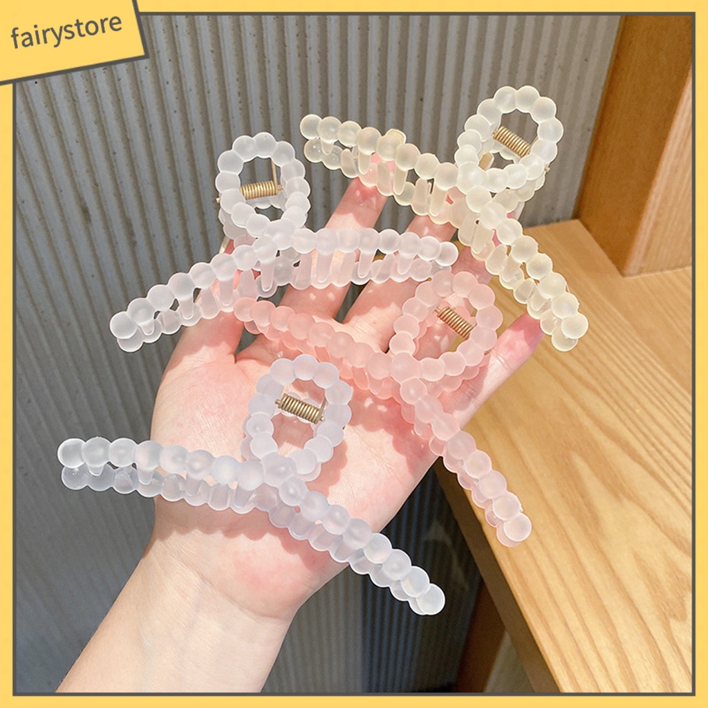 Set 4 Kẹp Tóc Càng Cua Acrylic Trong Suốt Màu Kẹo Tạo Kiểu Tóc Thời Trang