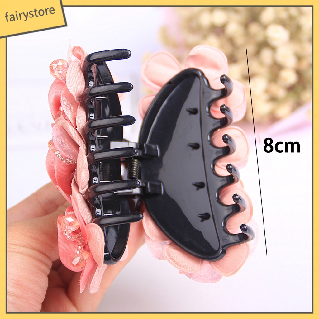 Kẹp Tóc Càng Cua Bằng Nhựa Co Giãn Chống Trượt Tạo Kiểu Tóc Thủ Công