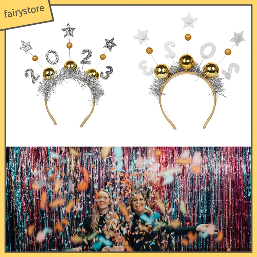 Băng Đô Cài Tóc Co Giãn Chống Trượt Trang Trí Năm Mới