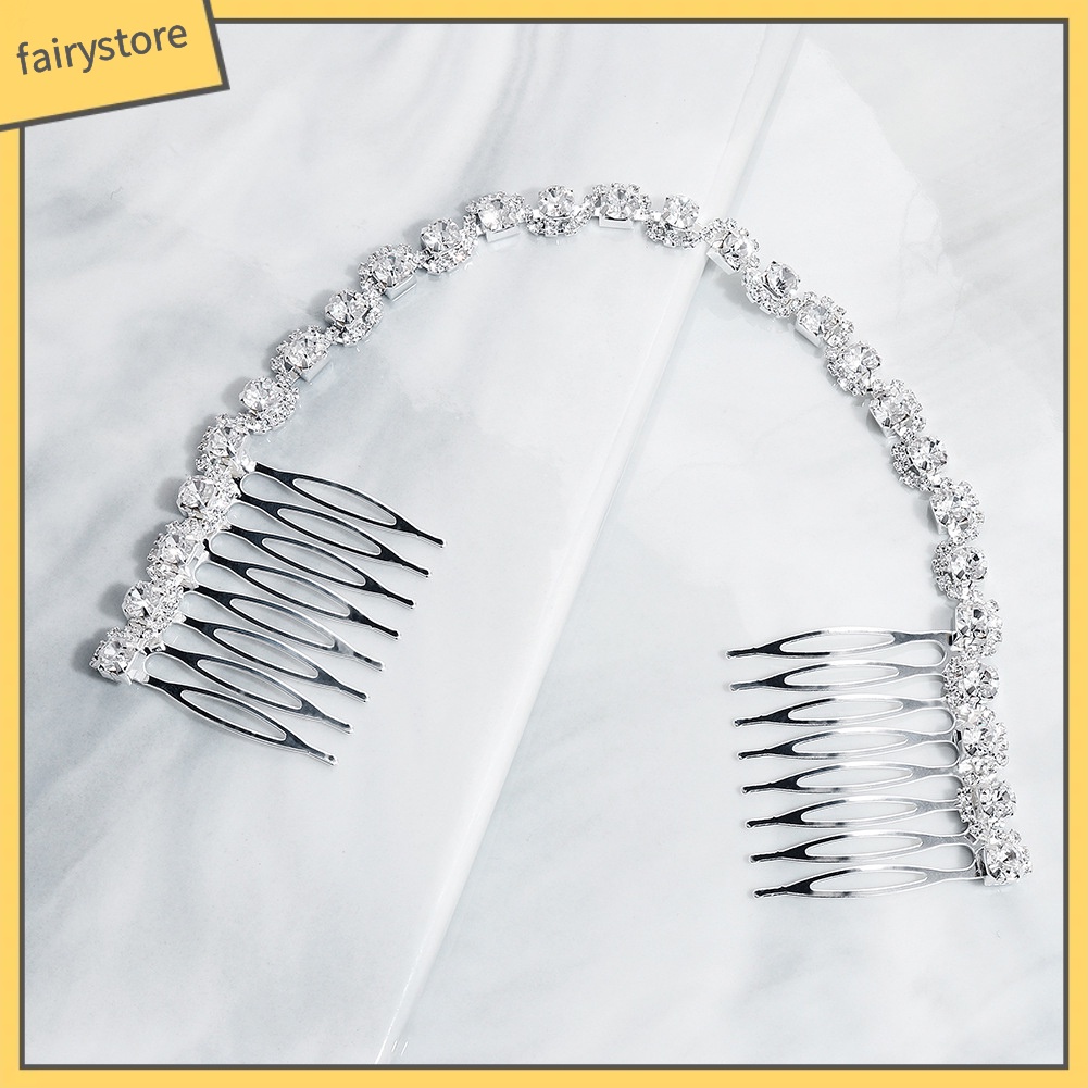 Lược Cài Tóc Đính Đá Trang Điểm Cô Dâu Sang Trọng