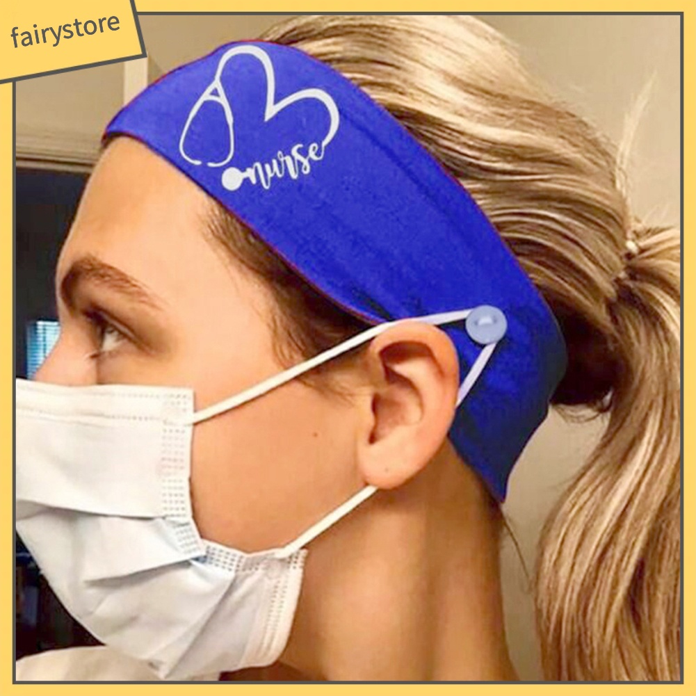 Băng Đô Cài Tóc Thể Thao Mềm Mại Co Giãn Thoáng Khí Đính Nút Trái Tim Thoáng Khí Cho Nữ